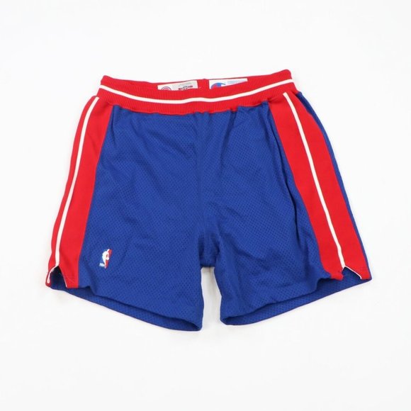 Vtg Champion NBA Detroit Pistons Game Issue Shorts